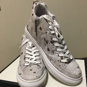 Women’s J/Slides LUDLOW PONY High Top Sneakers, 8.5